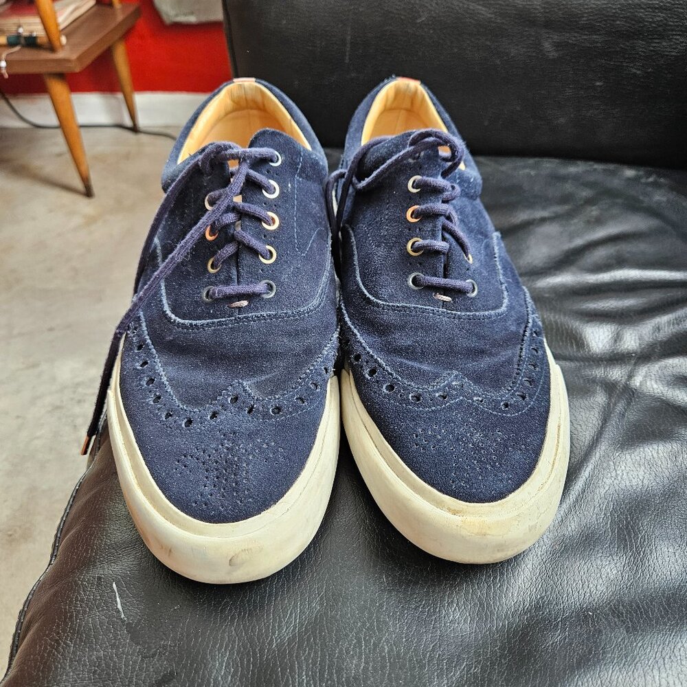 Paul Smith Blue Suede Wing Tip Sneakers